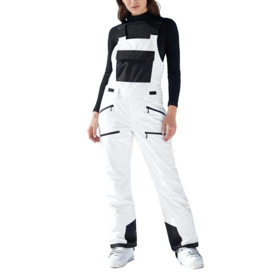 Unisex Waterproof Ski Pants Insulated Windproof Snow Bibs Thermal Snowboard Overalls with Adjustable Shoulder Straps for Winter Outdoor Snow Sports