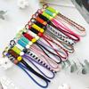 1 pieza de cordón móvil con nudo de combinación de colores, cordón trenzado corto creativo, llavero para teléfono móvil, desmontable, antipérdida