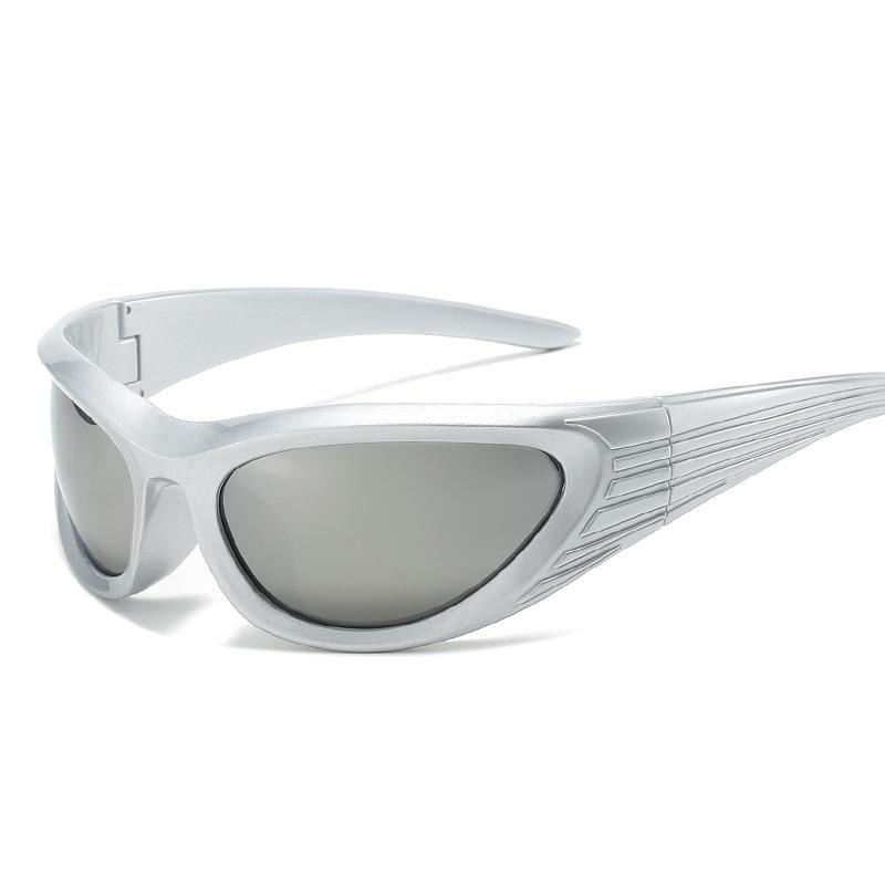 New Arrival Popular Women's Sunglasses Punk Sunglasses Unique Oval Sun Glasses Men Goggle Shades Mirror Colorful Y2K Eyewear