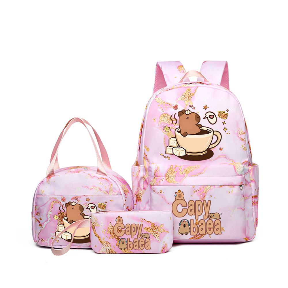 New Kapibara Korean Version Schoolbag for Girls and Students To Reduce the Burden of Leisure Backpack, High Value and Lightweight Backpack.