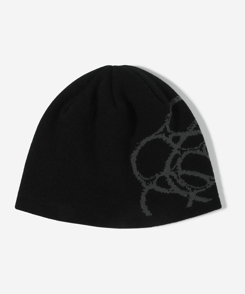 NODE LABS Dev:8 Graphic Knit Beanie_Black
