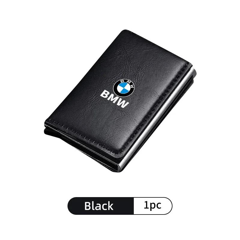 BAGX5 Car Sticker Hot For BMW Men Wallet ID Credit Card Holder RFID Wallet Pop Up Bank Card Case For BMW E46 E90 E60 F30 F10 E39 E36 F