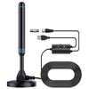 4K/1080P Digital HD Aerial with Signal Amplifier 480+ Miles Amplified Digital Antenna Magnetic Base VHF UHF for DVB-T2 TV HDTV