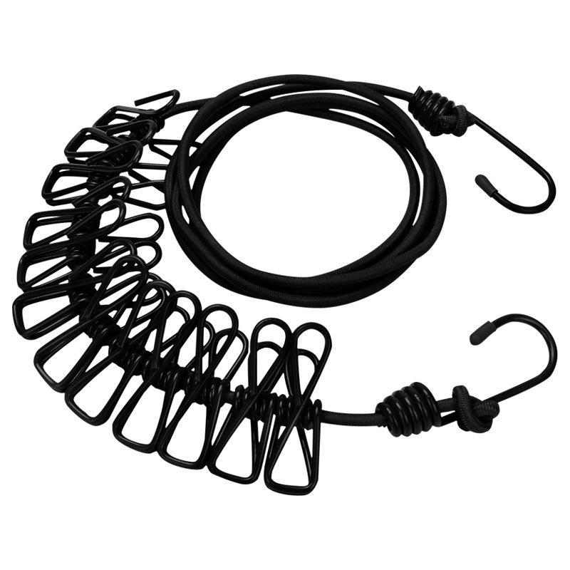 Portable Retractable Clothesline with Anti-Slip Clips for Indoor/Outdoor Use