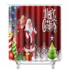 Rideau de douche de salle de bain de Noël Tapis de sol de toilettes Ensemble de quatre pièces Tapis de porte antidérapant pour salle de bain Tapis absorbant pour cuisine et chambre à coucher