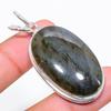Natural Labradorite Gemstone Handmade 925 Sterling Silver Pendant 2.05" h0D90