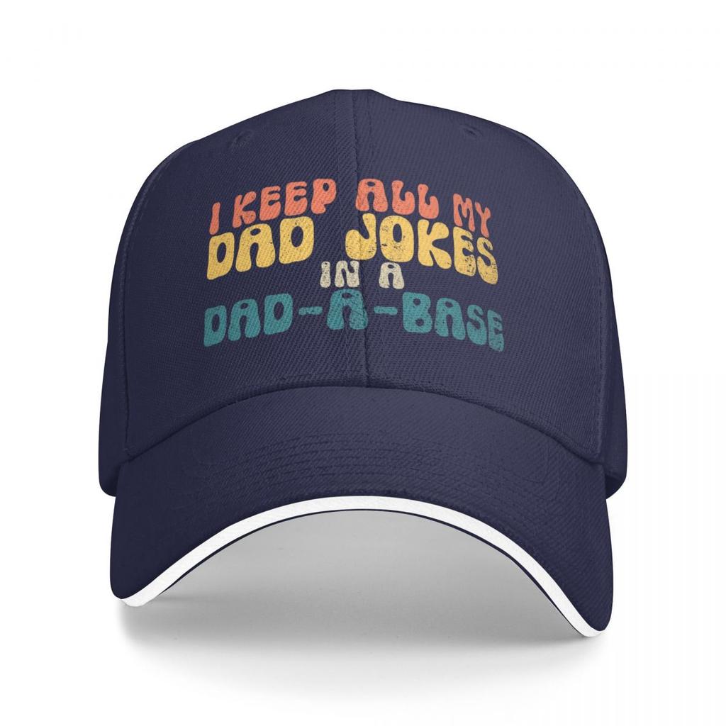 Baseball Caps I Keep All My Dad Jokes In A Dad-A-Base Funny Casquette FeUnisex Unisex Outdoor Summer Hats