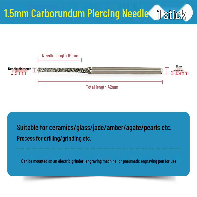 Diamond Sand Drill Bit for Jade, Agate, Emerald: Extended Hole Enlargement & Carving