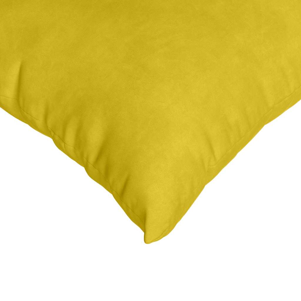 Sofa Cushions 2 pcs Yellow 45 x 45 cm Cord Fabric