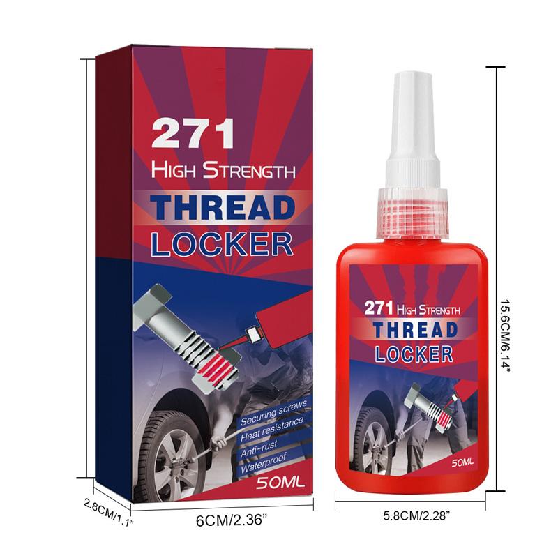 271 50ml Professional Heavy Duty Medium To High Strength Blue Red Threadlocker Adhesive Thread Locker Screw Glue Anti-Loose