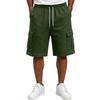 Men Casual Drawstring Shorts with Cargo Pockets Elastic Waistband Lightweight Comfortable Fit for Outdoor and Daily Wear