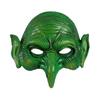 Green Witch Goblin Masque Halloween Half Face Eagle Nose Sorceress Masque for Cosplay Costume Masquerade Parties