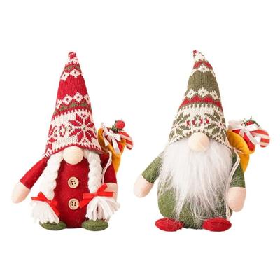 Christmas Gnomes Plush with Gift Bag Handmade Xmases Tomte Swedish  Gnomes Figurines for Home Office Decorations