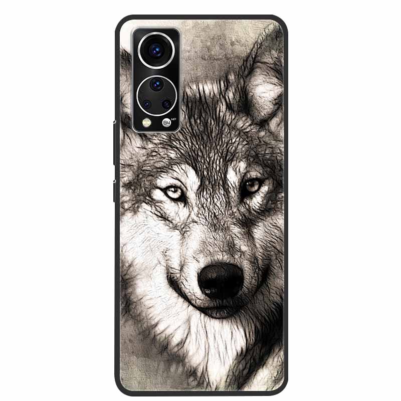 For ZTE Axon 30 Phone Case Cover Cool Wolf Lion Tiger Black Silicone Soft Funda For ZTE Axon 30 Back Cover Case Axon30 5G Coque