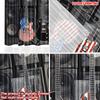 2D Flat Printing 2pcs Scene Curtains American Flag Guitars Display Digital Printed Polyester Drapes Festive Curtains Use for