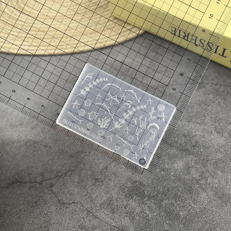Mucegai Silicon 3D Floare Trandafir pentru Unghii Stil Ocean Scoică Stea de Mare Unghii Mucegai Transparent DIY Decorare Artă Unghii Manichiură Instrumente Design