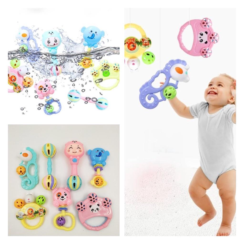 Colorful Baby Rattles With Different Shapes And Sounds For Early Development