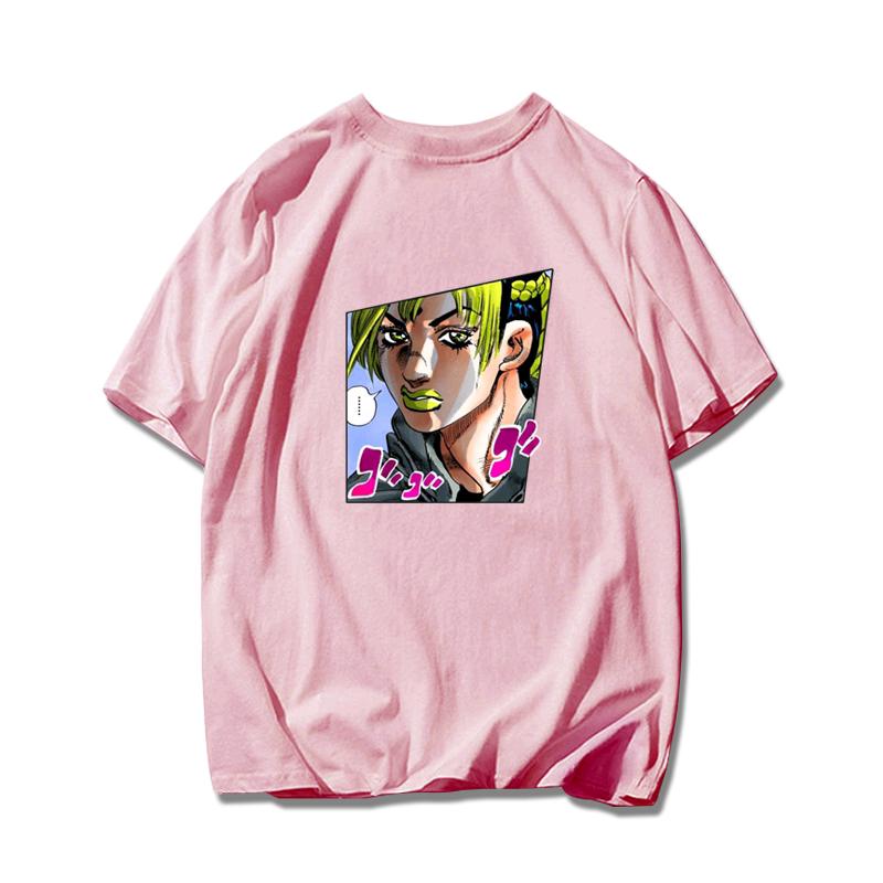 Jojos wunderbares Abenteuer Leerer Streifen Xu Lun Stone Sea Sport Reines Baumwoll-T-Shirt Superheißes Herren- und Damen-Kurzarm-T-Shirt