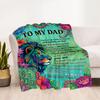 Liebesbrief Papa Decke Weich Warm Gemütlich Geeignet für Sofa Sessel Büro für Alle Anlässe Modern Bestes Feiertagsgeschenk für Freunde Familie