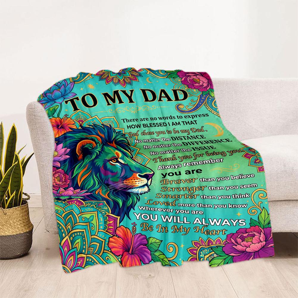 Liebesbrief Papa Decke Weich Warm Gemütlich Geeignet für Sofa Sessel Büro für Alle Anlässe Modern Bestes Feiertagsgeschenk für Freunde Familie