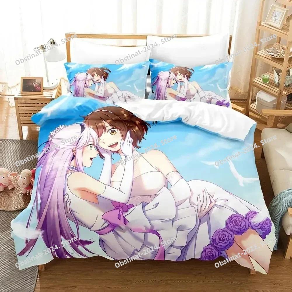 Anime Toji No Miko Kanami Etou Bedding Set Printed Bed Set Duvet Cover Sheet Pillowcase Soft Quilt Cover Full Queen King Size