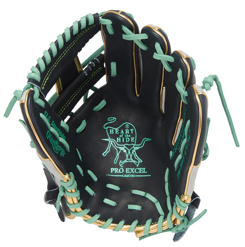 Rawlings PRO EXCEL Wizard COLORS GR5FHW2CN52MG Baseball Inches HOH® #02 Glove, Softball, Infield, Navy/Gray, 11.25 (Right-handed Throw)