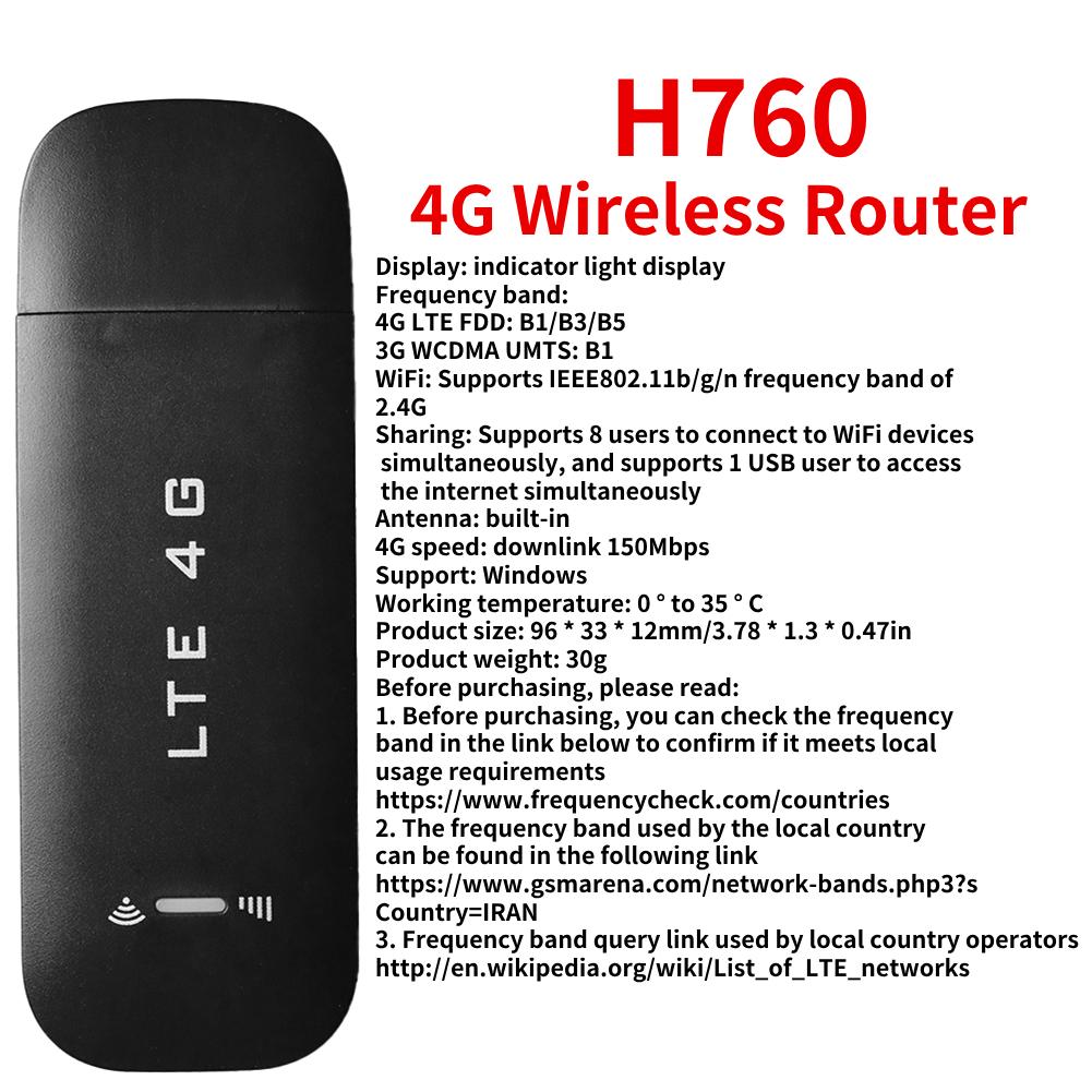 150Mbps 4G LTE Wireless Router USB Dongle Modem Stick Mobile Broadband Sim Card Wireless WiFi Adapter 4G Card Router Home Office