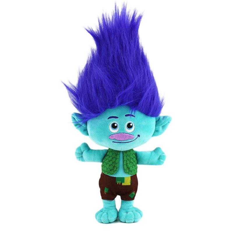 Trolls Band Together Plush Toy Adorable Cartoon Character 30cm Height Blue Hair Boy And Pink Hair Girl Perfect For Kids Ages 7-14
