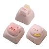 3D Cartoon Bear Resin Keycaps For Mechanical Keyboards Soft Color Optional Enhances Typing  Design