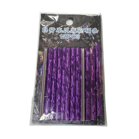 12Pcs Bicycle Spoke Skins Wraps Night Riding Universal Easy To Install Road Mountain Bike Colorful Wheel Decoration Reflectors