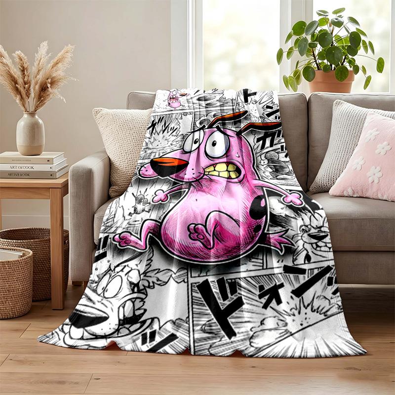 Brave Dog Blanket Flannel Blanket Soft Cozy Plush Throw for Sofa Bed Lightweight Home Decoration