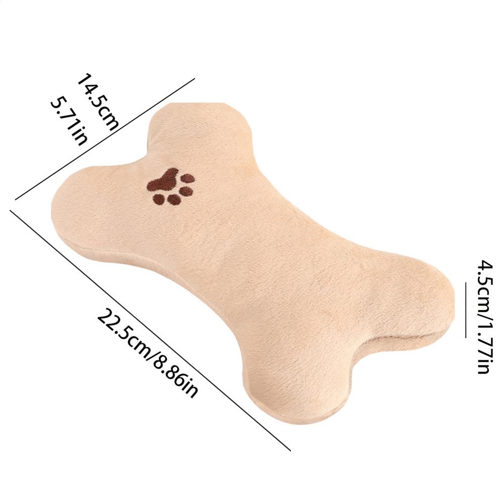 Pet Pillow Chew Toy Bone Shape Plush Dog Cat Toy Non-Toxic Soft Chew Resistant Pillow Toy For Puppies Kittens Pet supplies