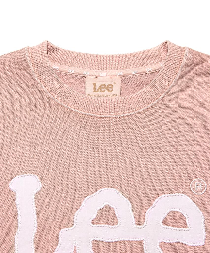 LEE Women Big Twitch Dying Logo Sweatshirt Light Pink