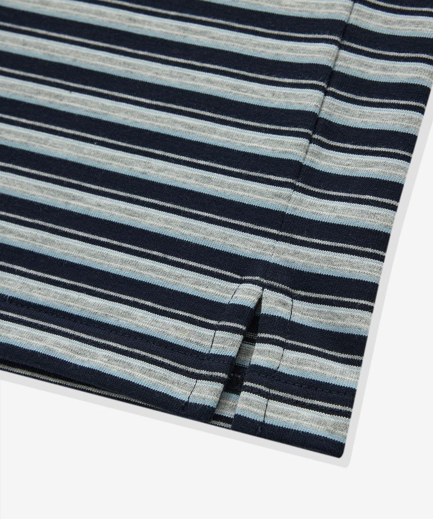 COVERNAT WOMAN Striped Long Sleeve Navy