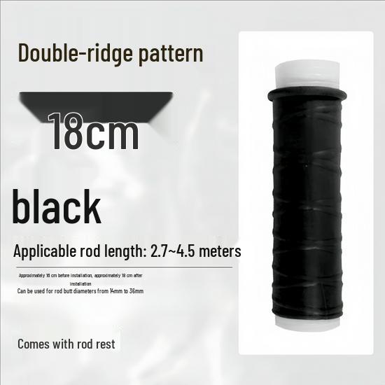 Silicone Anti-Slip Fishing Rod Handle Cover with Automatic Winding and Sweat-Absorbing Tape