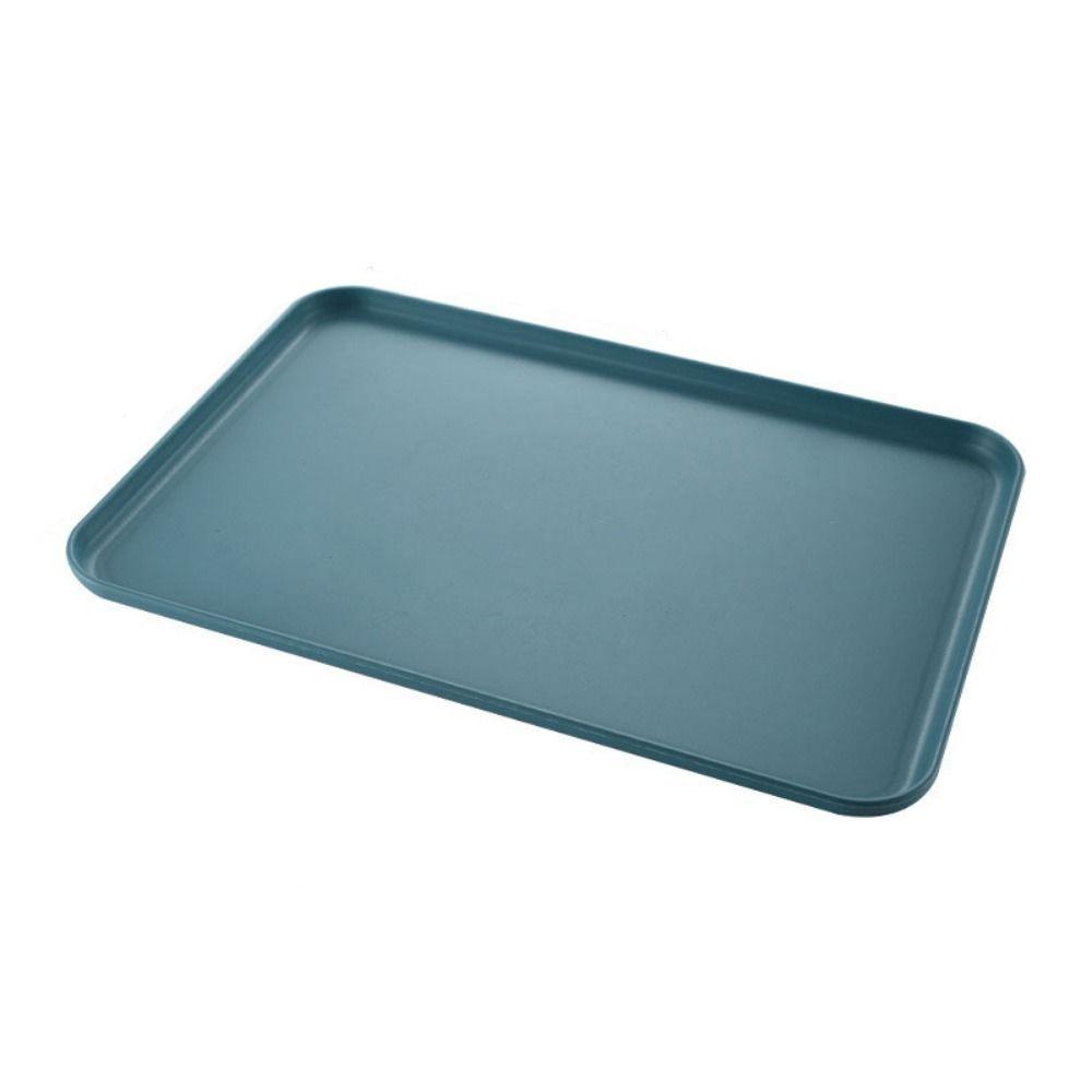 Plastic Rectangular Serving Tray Eco-friendly Service Dessert Pallet for Household