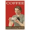 Coffee Metal Tin Signs Vintage Plaque Metal Plate Retro Wall Art Posters for Cafe Kitchen Bar Pub Clubs Iron Painting Decoration