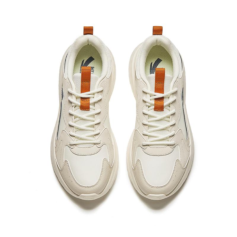 Anta Life Collection Slip Resistant Abrasion Resistant Low Top Casual Shoes Men's Beige Gray 912438808-6