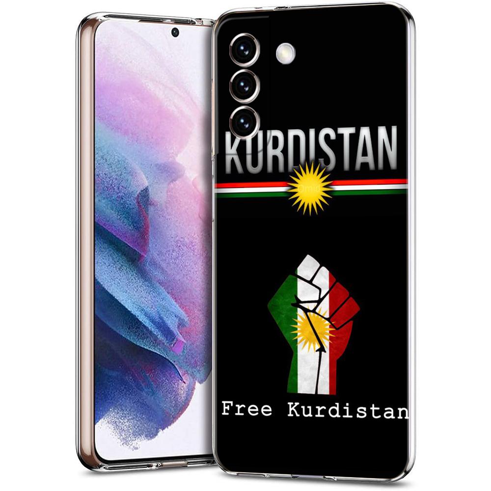 K-Kurdistan Flagge Handyhülle für Samsung Galaxy S23 S20 FE S22 S21 Ultra M21 M22 M32 S10 S10E S9 S8 Plus 5G Transparente Schale Tasche