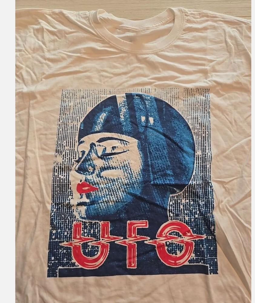 Vintage UFO Band Usa Concert White Cotton Unisex TShirt S To 5XL Unisex T-Shirt