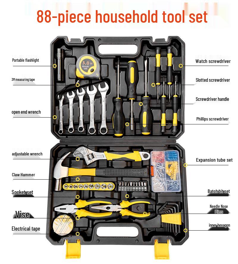 Household Power & Manual Tool Set: Comprehensive Woodworking & Repair Kit