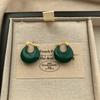 Irregular Ring Enamel Stud Earrings, Natural Light Luxury, High Sense, Fashionable Elegance and Luxury, New Autumn and Winter Earrings