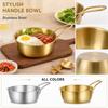 400ml Stainless Rice Bowl with Handle for Korean Dishes and Seasoning - Restaurant & Home Use