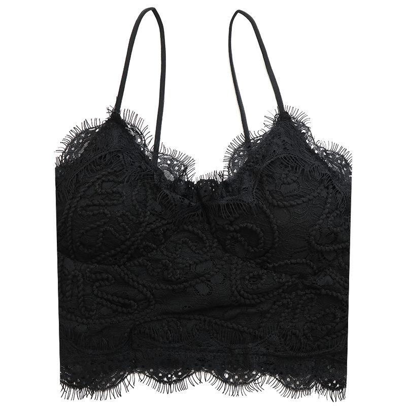 Top cu bretele dantelă decolteu în V crop topuri femei vară camisă spate decupat camisolă modă casual tub fără mâneci feminin