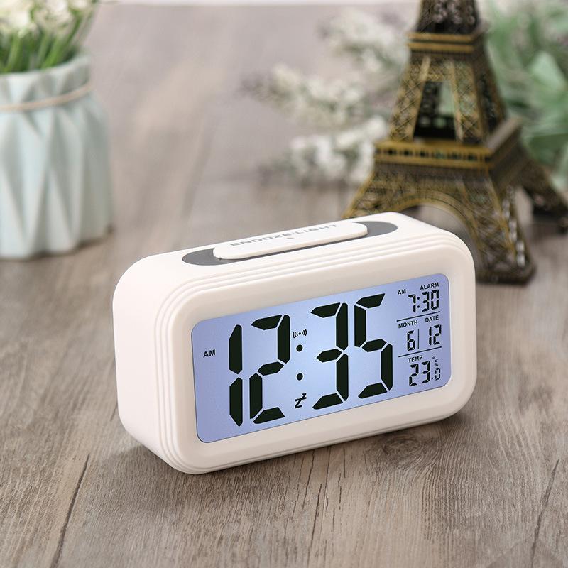 Large-screen LCD electronic clock Chinese time-sensitive smart clock Luminous silent alarm clock Electronic alarm clock