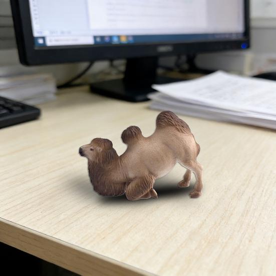 Simulering Kamelmodell Stående Knelt Enkelt To-puklet Kamel Figurminiatyr Ørkendyr Leketøy for Utdanning Samleobjekt
