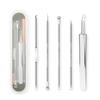 Sebum Extractor 5-piece Set Nose Blackhead Extractor Tweezers (S11212991)