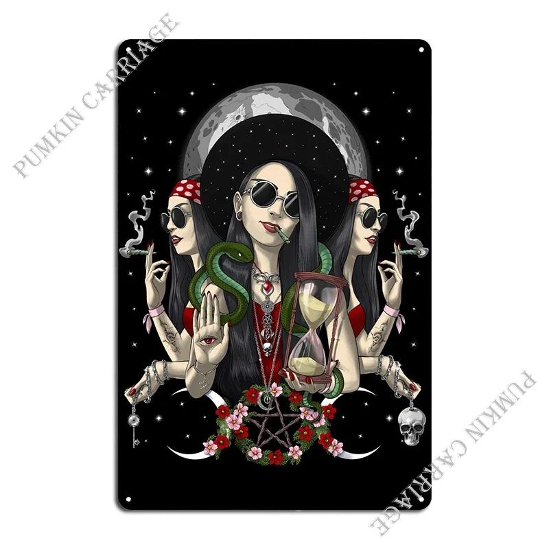 Hecate Moon Goddess Metal Sign Club Pub Club Bar Cinema Tin Sign Poster