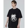 Black T Shirt with Pitbull Dog Chain Graphic for Casual Wear