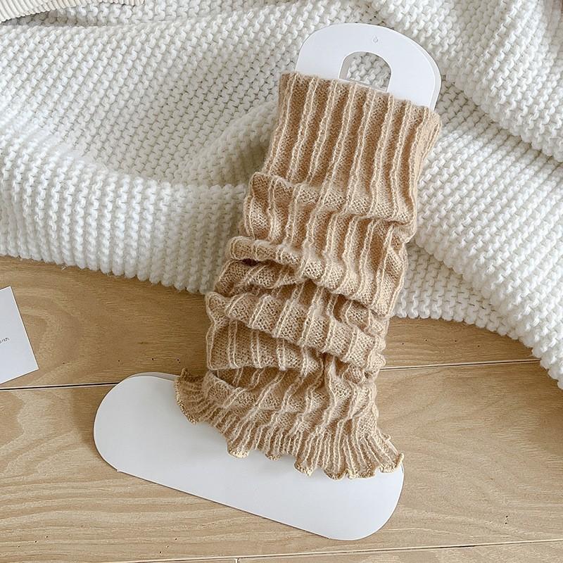 Socken Gestrickte Socken Einfarbige Lange Röhren Wadenhohe Socken Saison Stapelsocken Lolita Socken Damen